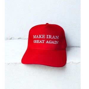Red 'Make Iran Great Again' Embroidered Baseball Cap